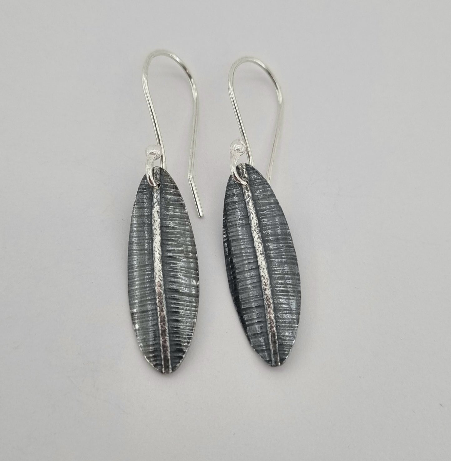 Small Silver Leaf Earrings