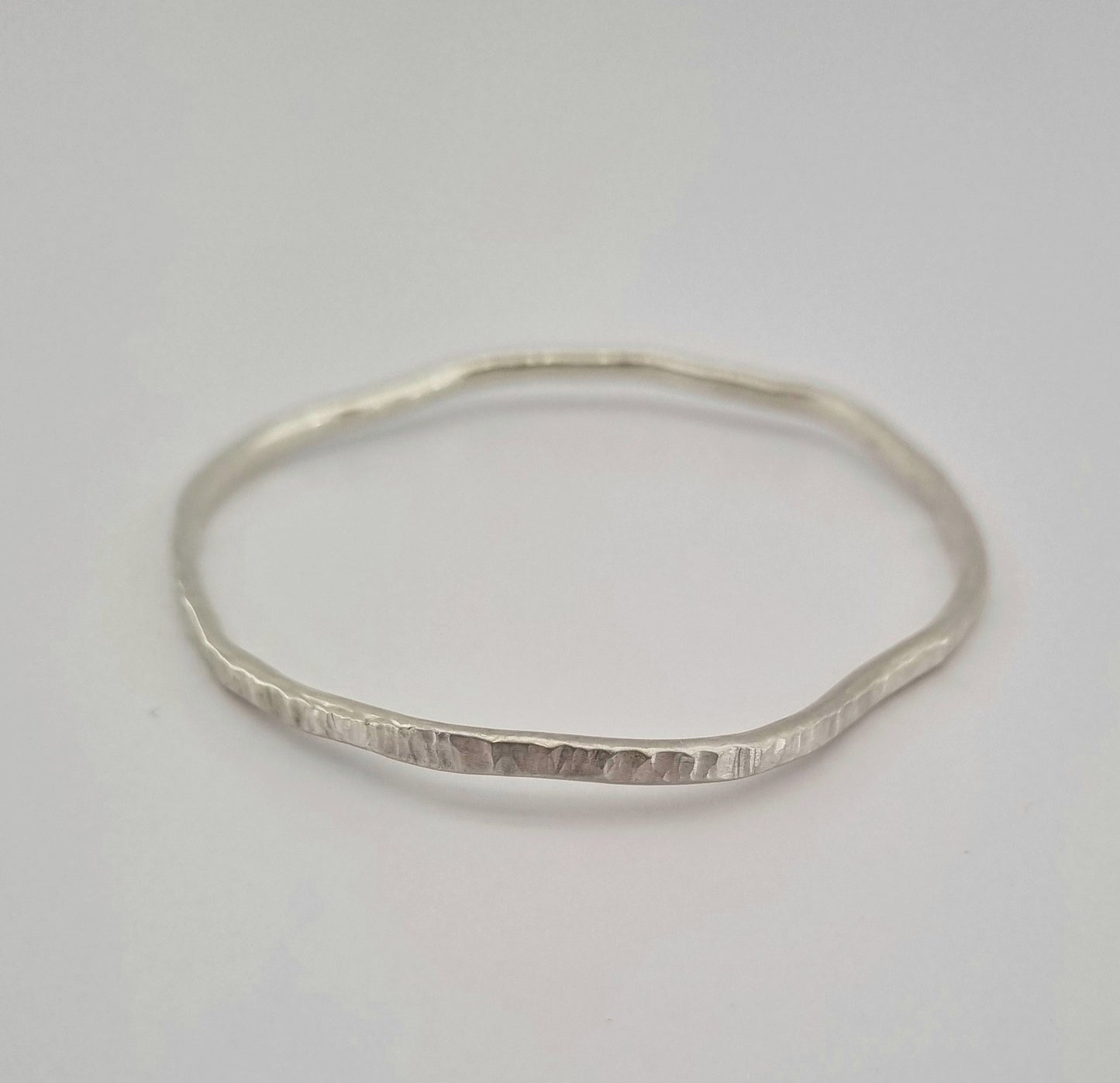 Textured Silver Bangle
