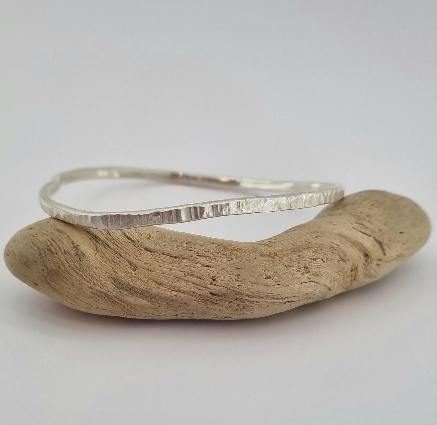 Textured Silver Bangle