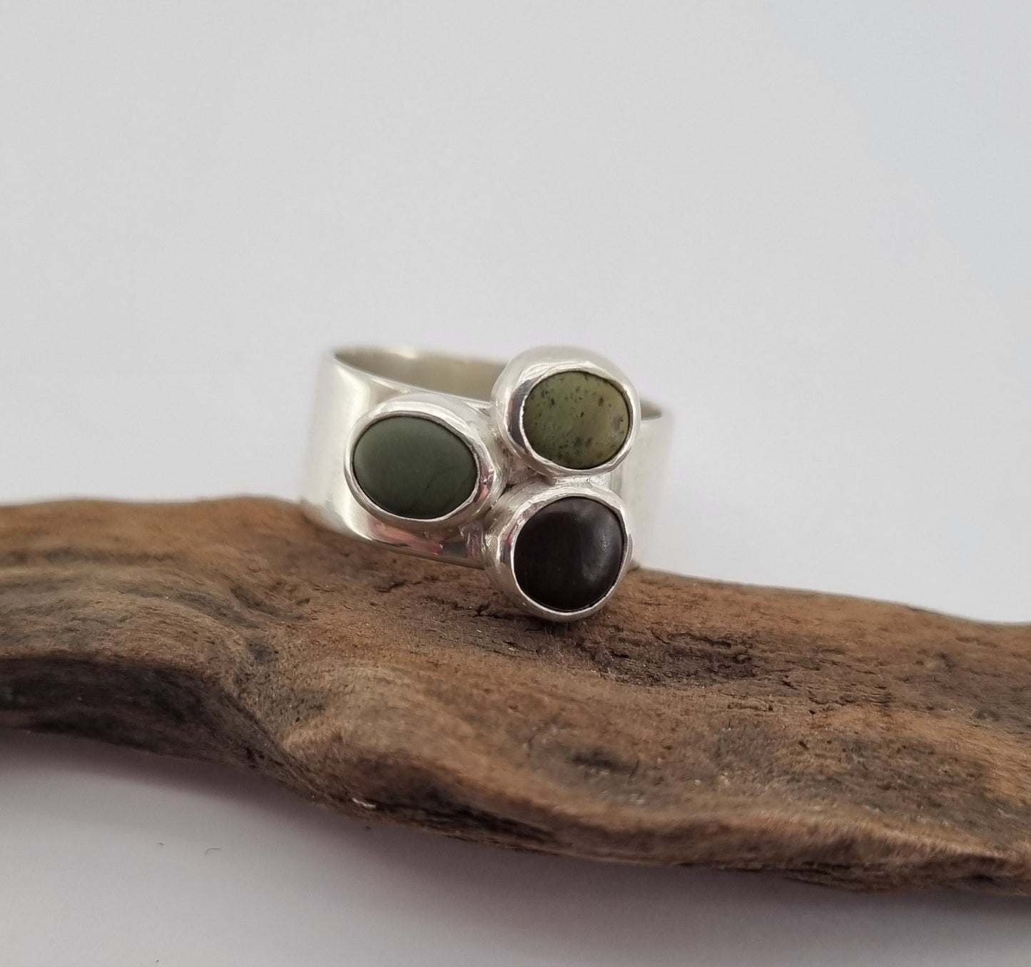 Gemstone Beach Pebble Ring
