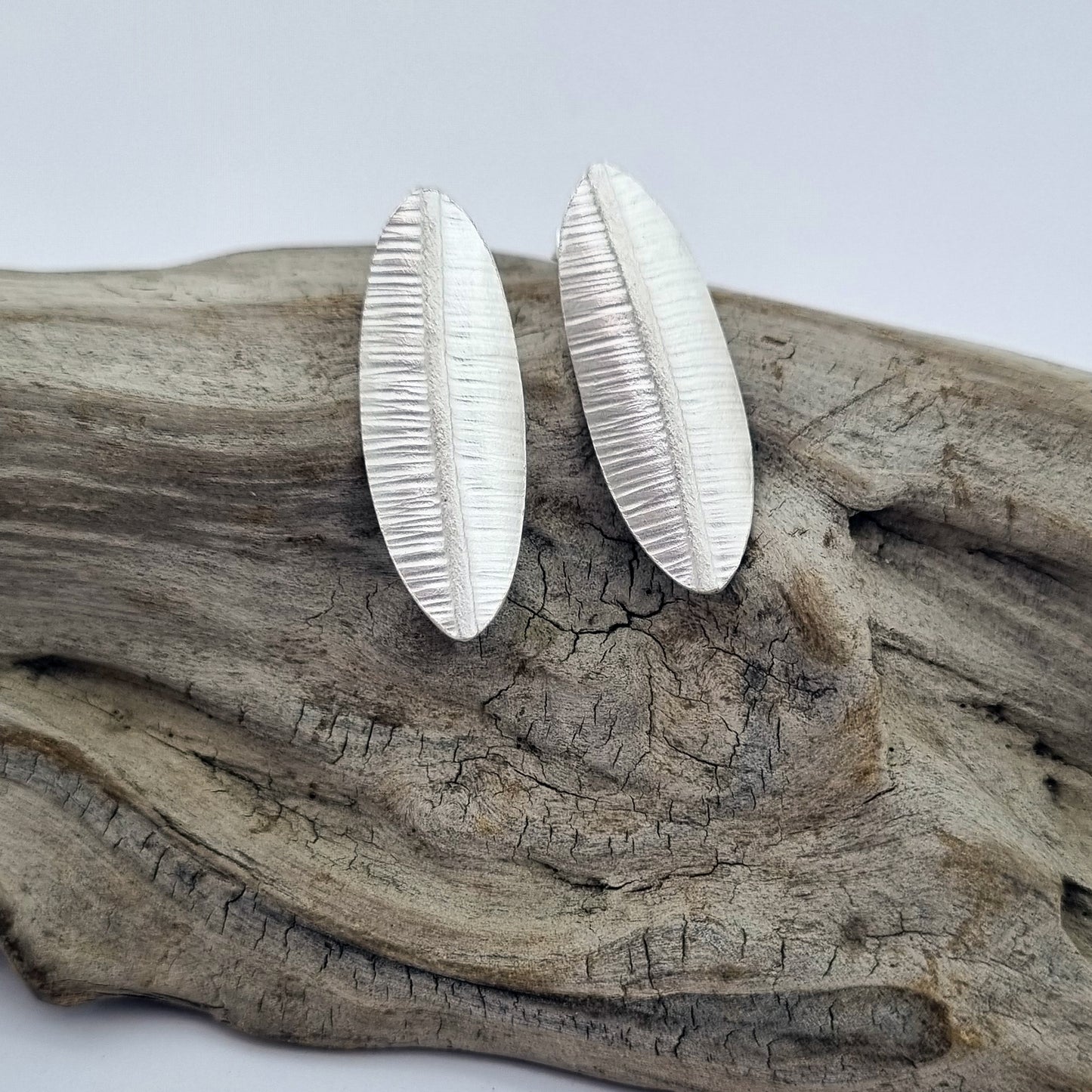 Silver Leaf Studs
