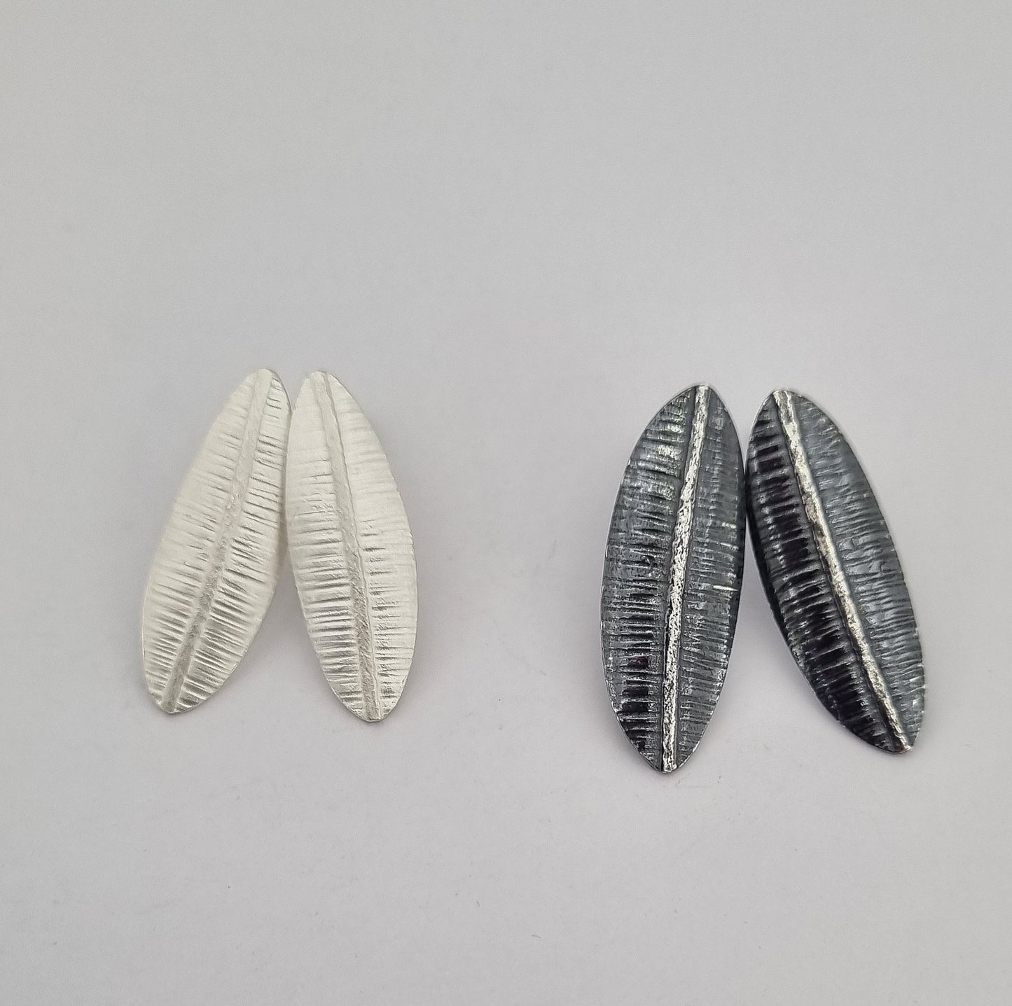 Silver Leaf Studs