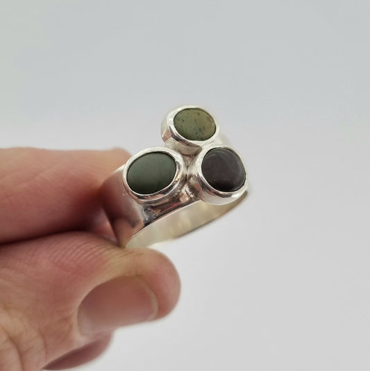 Gemstone Beach Pebble Ring